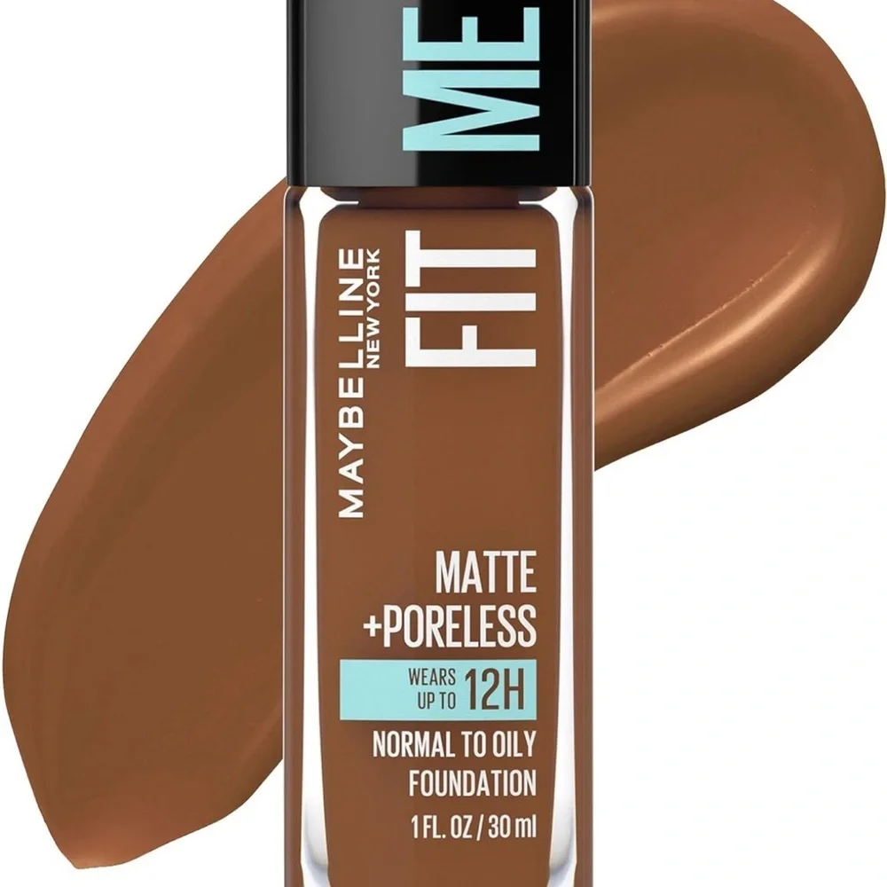 Maybelline Fit Me Matte + Poreless Liquid Oil-Free‎ Foundation Makeup,